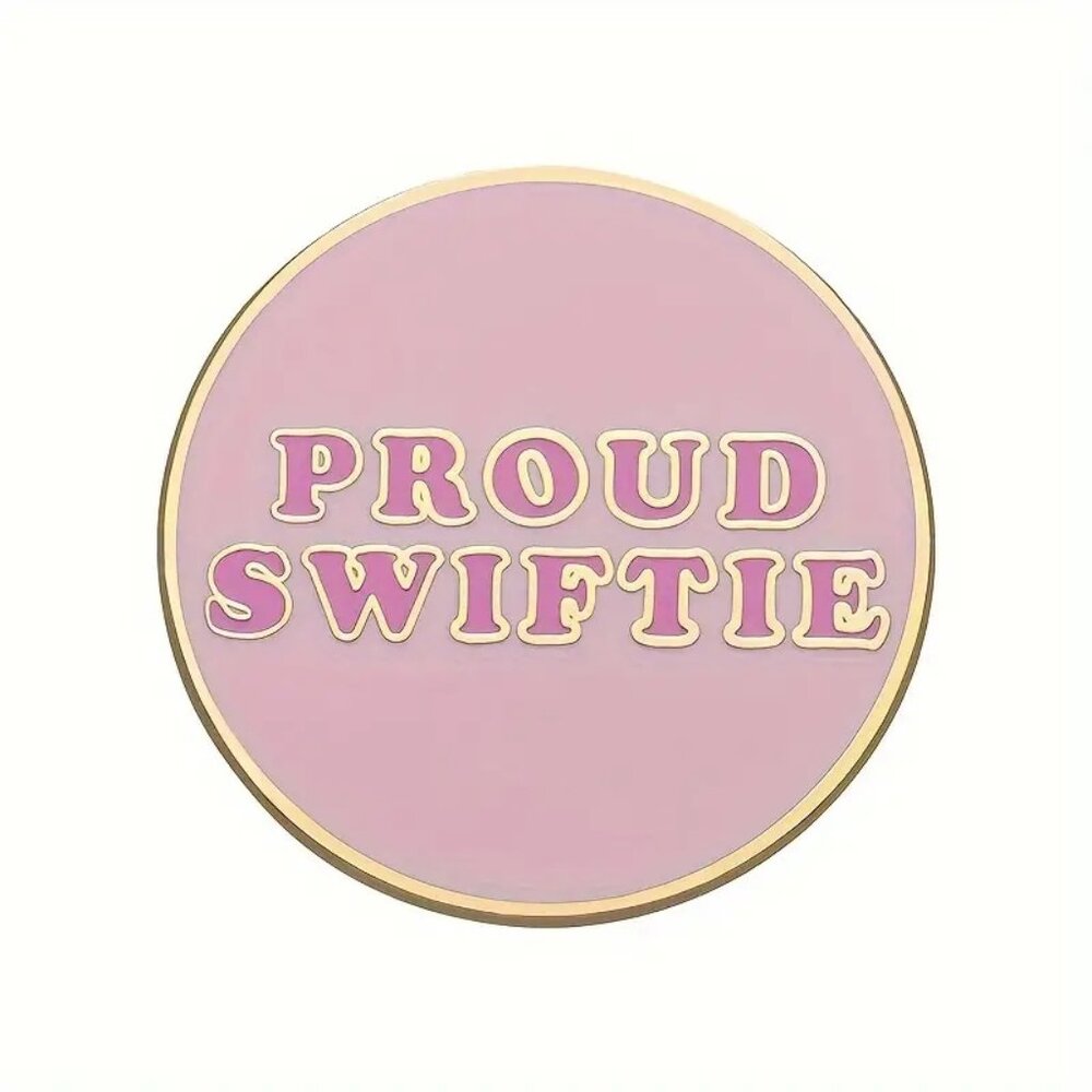 🌹Taylor Swift Metal Pin - Proud Swiftie Pink